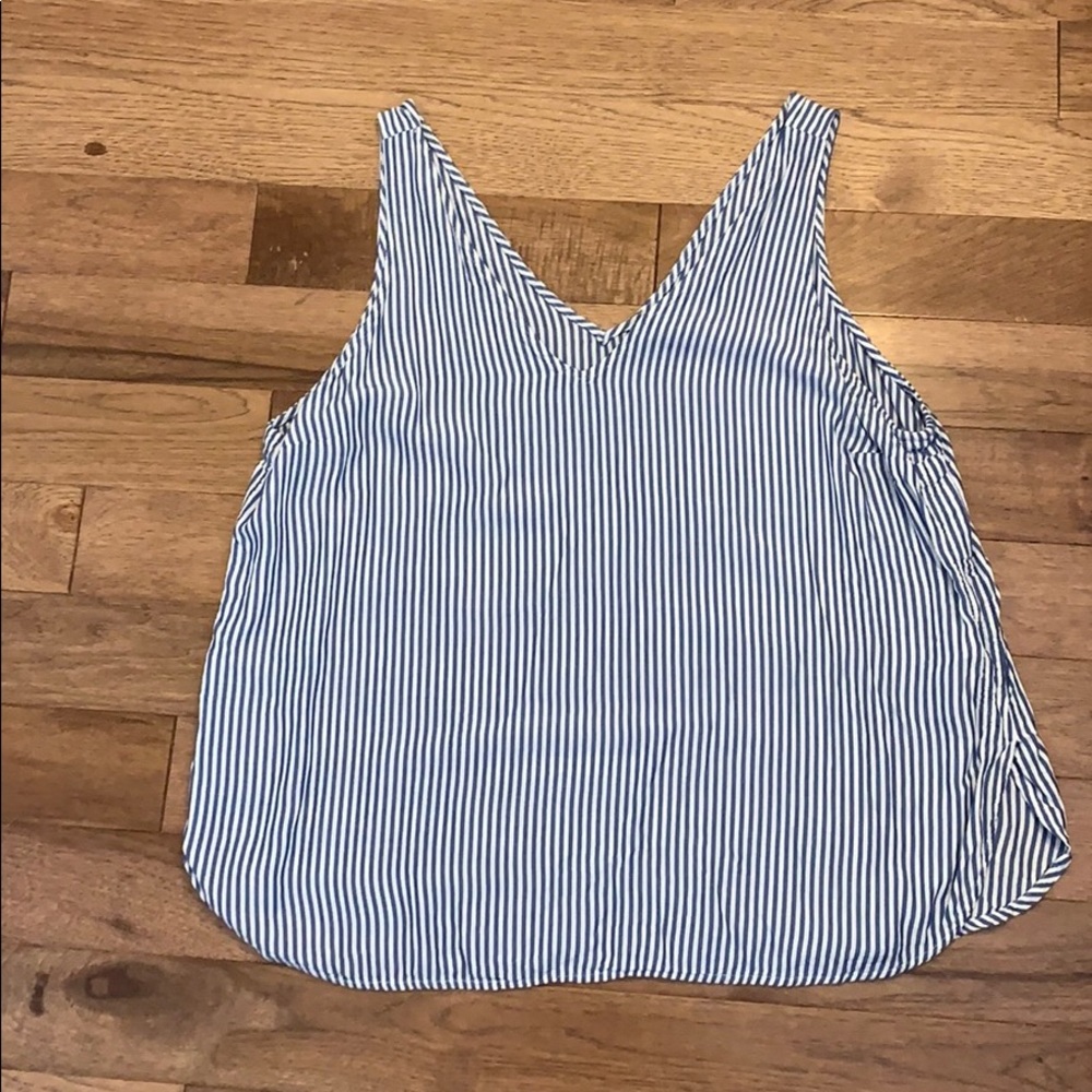 Blue & White Striped Tank